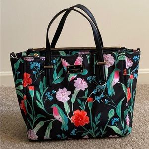 Kate Spade Floral Hummingbird Tote
